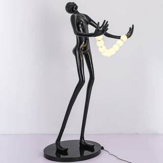 Orbit Beaded Sculptural Lampadaire