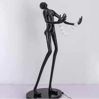 Orbit Beaded Sculptural Lampadaire