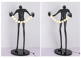 Orbit Beaded Sculptural Lampadaire