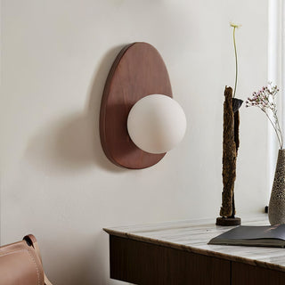 Ephael Applique Murale en Noyer Verre Premium