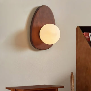 Ephael Applique Murale en Noyer Verre Premium