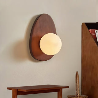 Ephael Applique Murale en Noyer Verre Premium