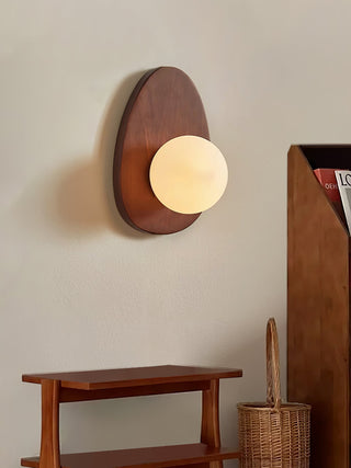 Ephael Applique Murale en Noyer Verre Premium