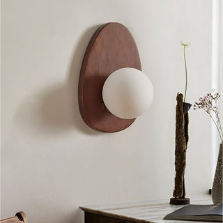 Ephael Applique Murale en Noyer Verre Premium