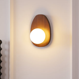 Ephael Applique Murale en Noyer Verre Premium