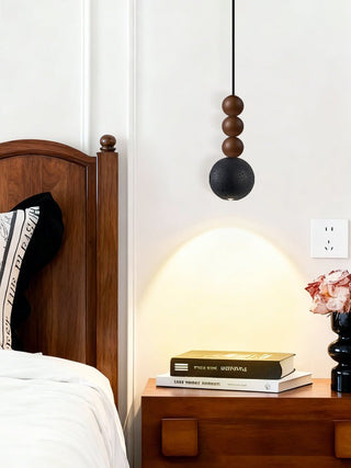 Tizn Suspension Bois Moderne Travertin Noir