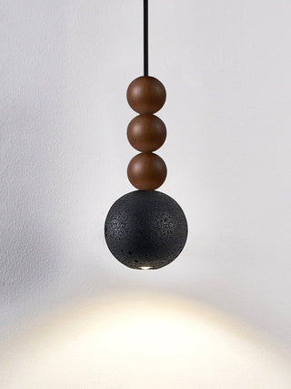 Tizn Suspension Bois Moderne Travertin Noir