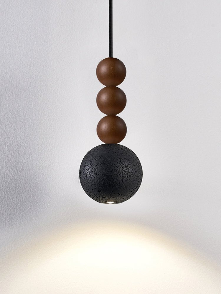 Tizn Suspension Bois Moderne Travertin Noir