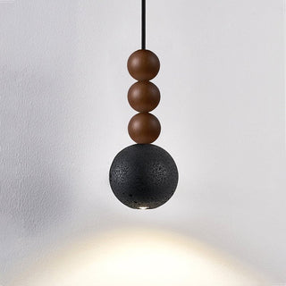 Tizn Suspension Bois Moderne Travertin Noir