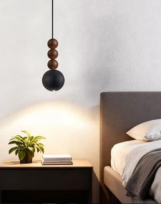 Tizn Suspension Bois Moderne Travertin Noir