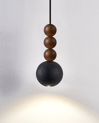 Tizn Suspension Bois Moderne Travertin Noir