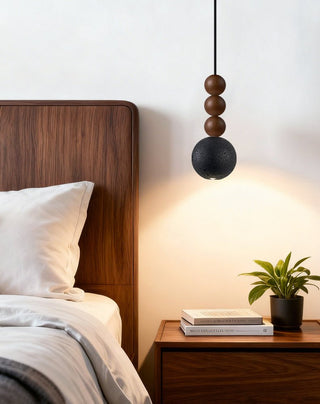 Tizn Suspension Bois Moderne Travertin Noir