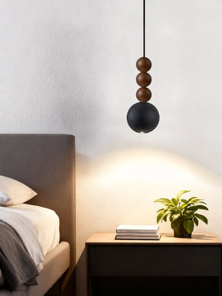 Tizn Suspension Bois Moderne Travertin Noir