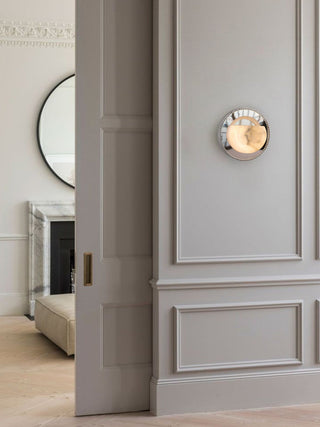 Orbit Pearl Alabaster Wall Light-Neutral Decor