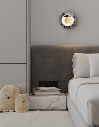 Orbit Pearl Alabaster Wall Light-Neutral Decor