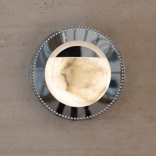 Orbit Pearl Alabaster Wall Light-Neutral Decor