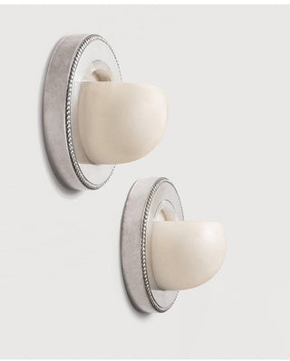 Orbit Pearl Alabaster Wall Light-Neutral Decor