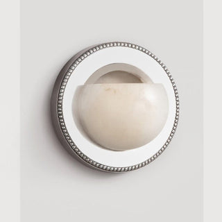 Orbit Pearl Alabaster Wall Light-Neutral Decor