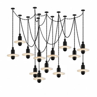 Orbital Drift Chain Chandelier-Neutral Decor