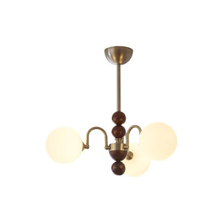 Orbital Lustre Bois Verre Art Nordique Premium Courbe