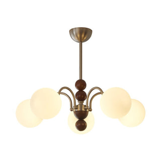 Orbital Lustre Bois Verre Art Nordique Premium Courbe
