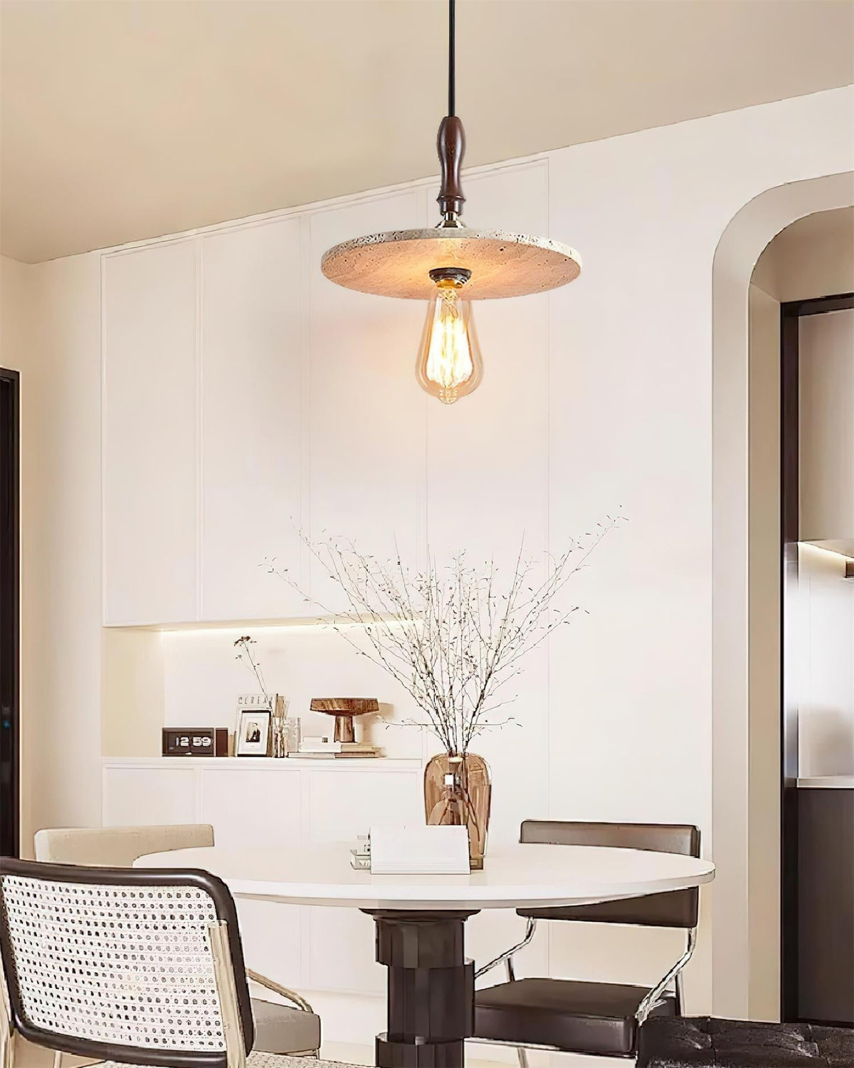 Ritta Orbit Pendant Light Travertine-Neutral Decor