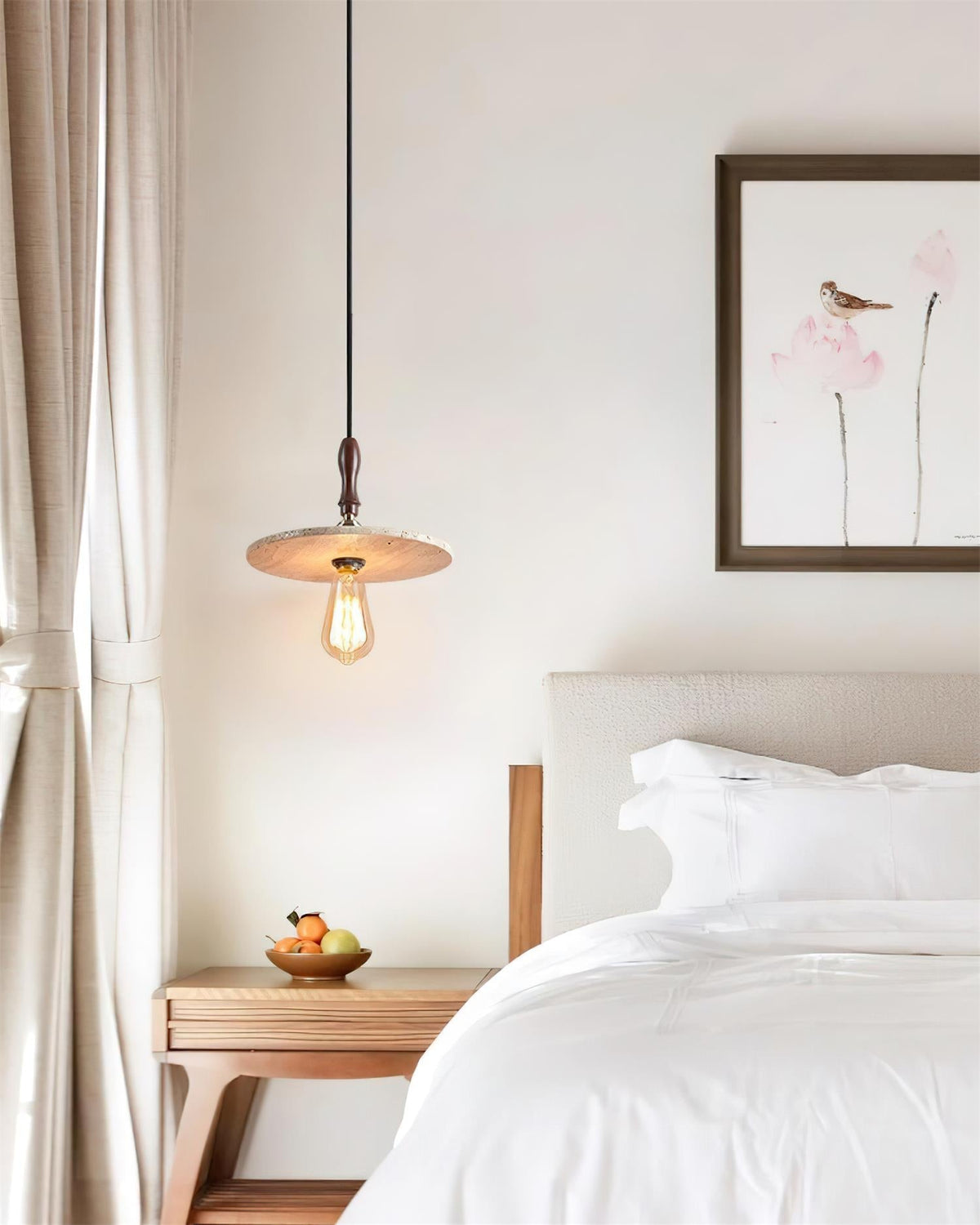Ritta Orbit Pendant Light Travertine-Neutral Decor