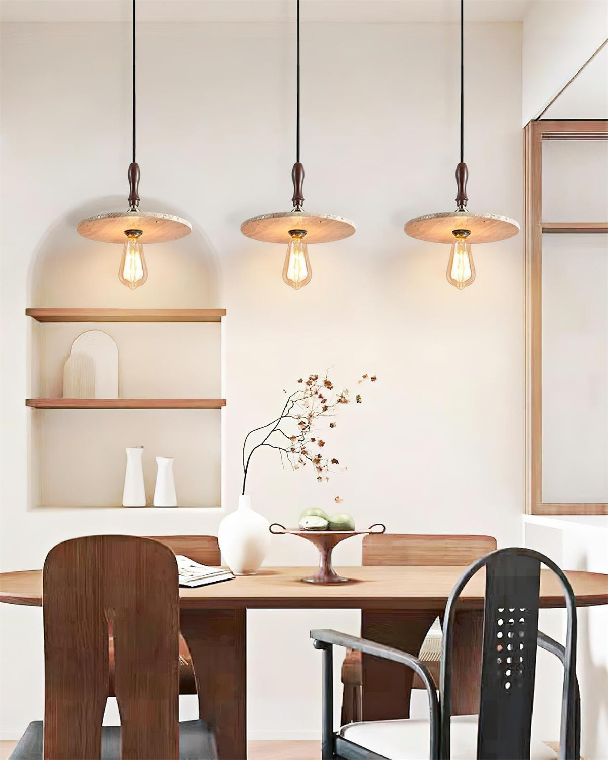 Ritta Orbit Pendant Light Travertine-Neutral Decor