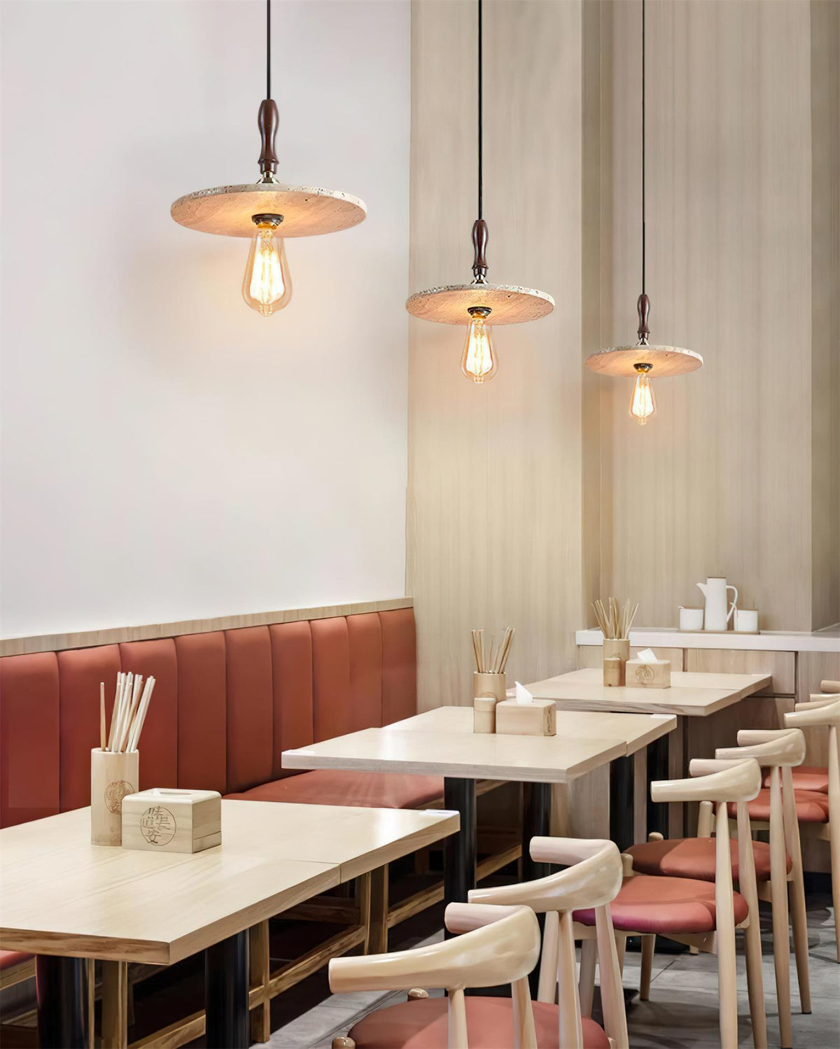 Ritta Orbit Pendant Light Travertine-Neutral Decor