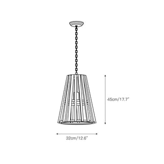 Avsolel Suspension Moderne Minimaliste en Bois et Métal
