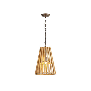 Avsolel Suspension Moderne Minimaliste en Bois et Métal