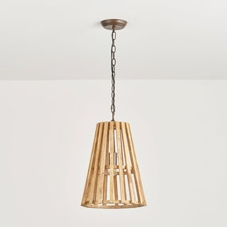 Avsolel Suspension Moderne Minimaliste en Bois et Métal