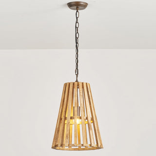 Avsolel Suspension Moderne Minimaliste en Bois et Métal