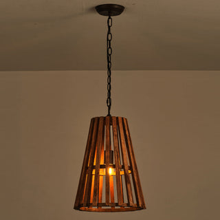 Avsolel Suspension Moderne Minimaliste en Bois et Métal