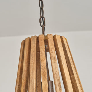 Avsolel Suspension Moderne Minimaliste en Bois et Métal