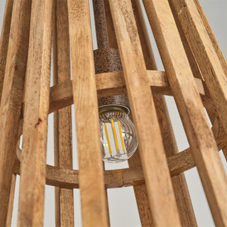 Avsolel Suspension Moderne Minimaliste en Bois et Métal