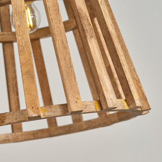 Avsolel Suspension Moderne Minimaliste en Bois et Métal