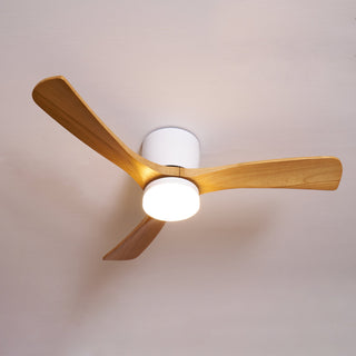 Plafonnier ventilateur moderne en bois Elena