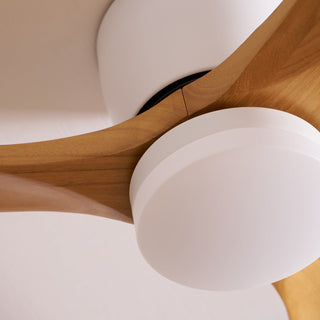 Plafonnier ventilateur moderne en bois Elena