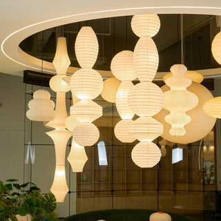 Elthayra Lampe Suspendue Lampe à Lanterne en Bambou Série Naturelle