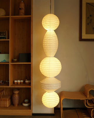 Elthayra Lampe Suspendue Lampe à Lanterne en Bambou Série Naturelle