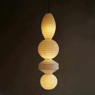 Elthayra Lampe Suspendue Lampe à Lanterne en Bambou Série Naturelle