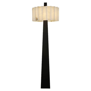 Origami Pleat Alabaster Floor Lamp-Neutral Decor