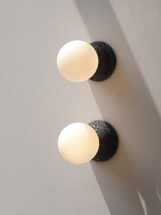 Lustra Applique Murale Béton Verre Opale