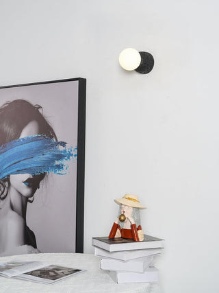 Lustra Applique Murale Béton Verre Opale
