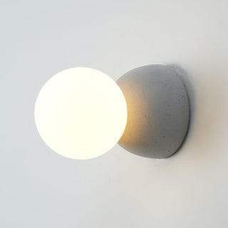 Lustra Applique Murale Béton Verre Opale