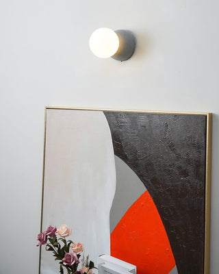 Lustra Applique Murale Béton Verre Opale
