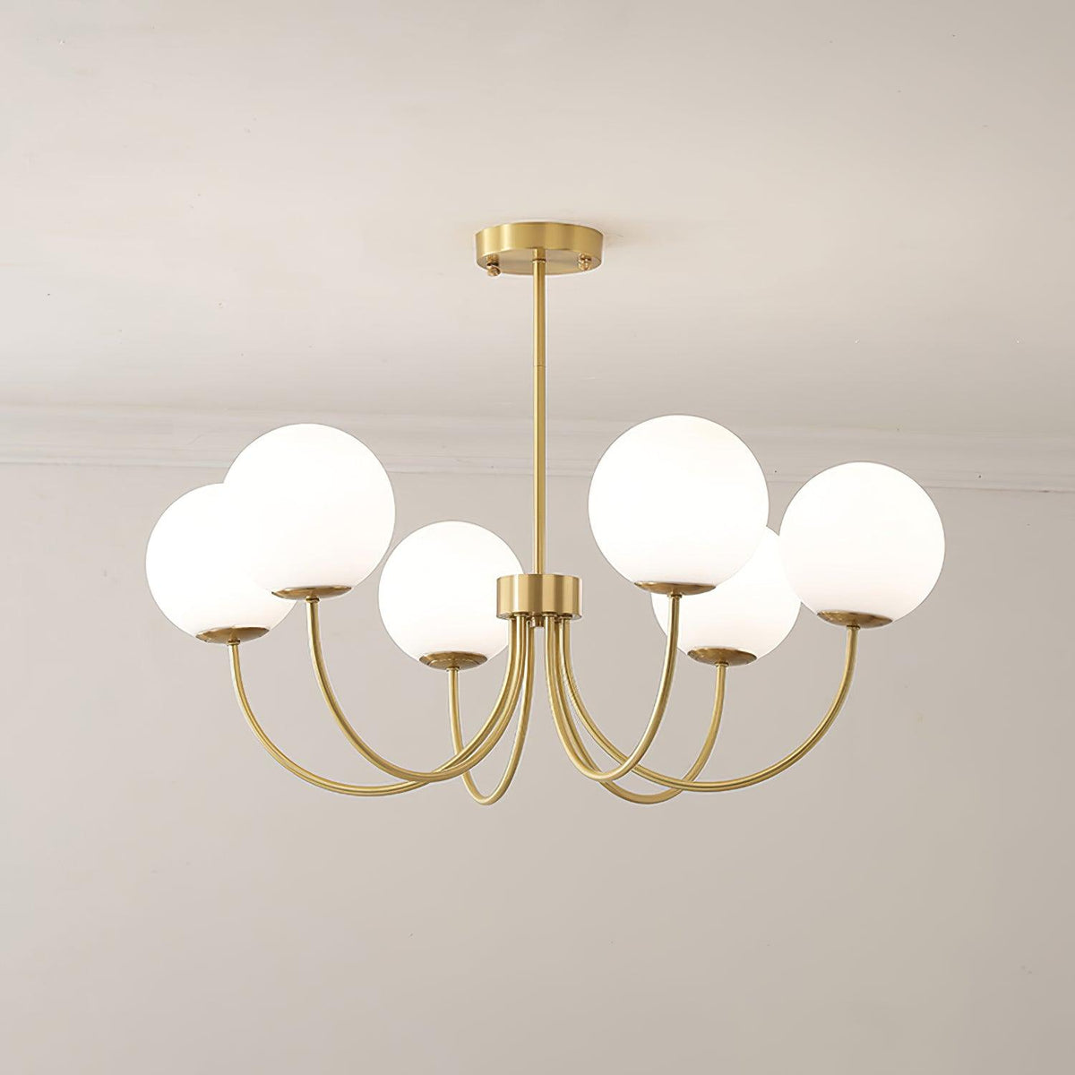 Kala Lustre Orillia Brass Globe Modern