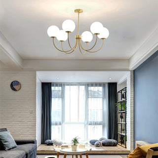 Lustra Lustre Orillia Brass Globe Modern