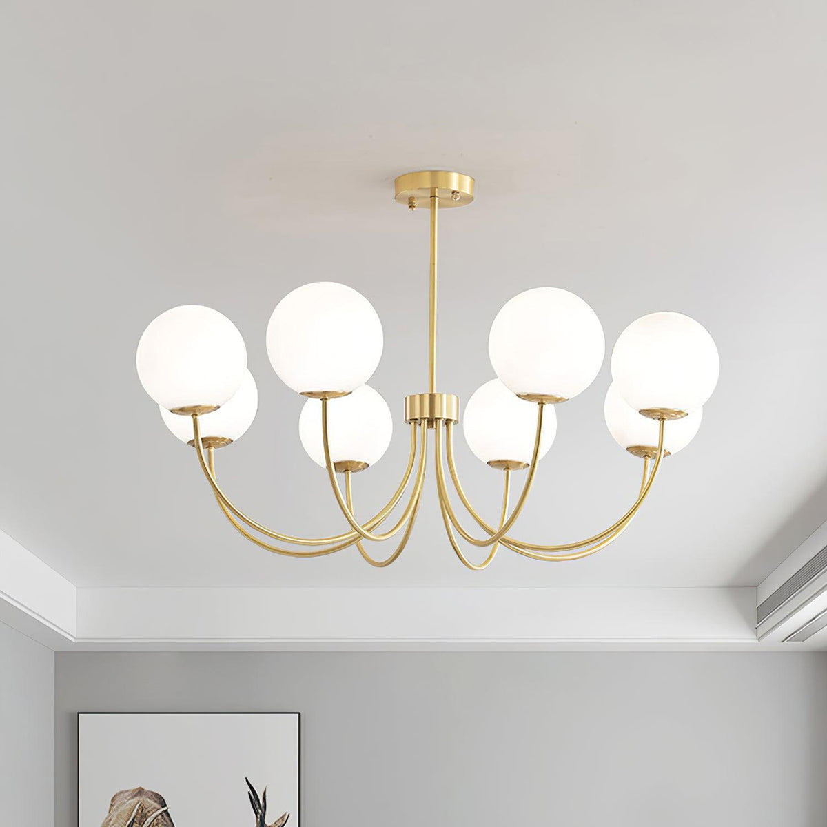 Kala Lustre Orillia Brass Globe Modern